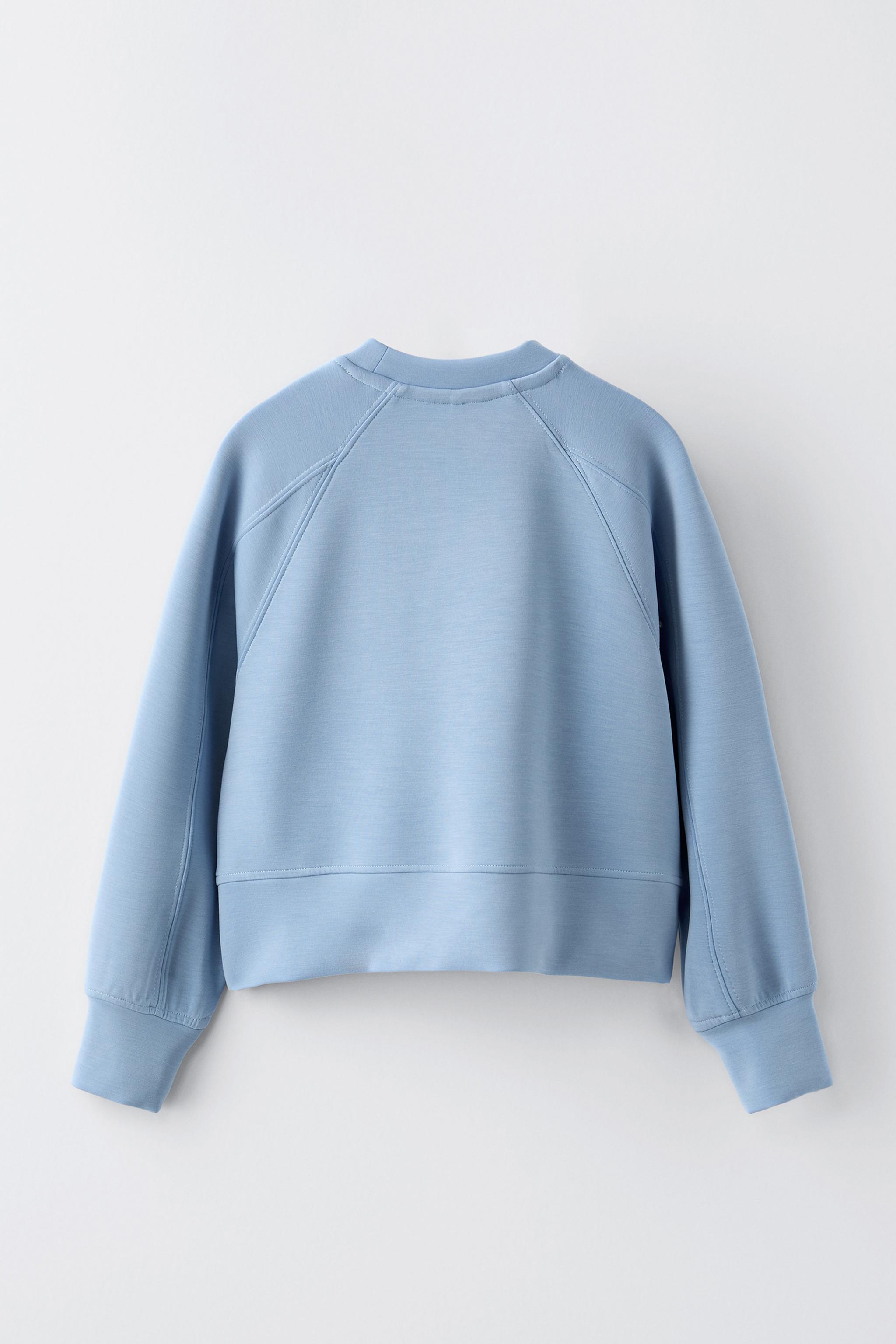 Puff sleeve sweatshirt zara sale