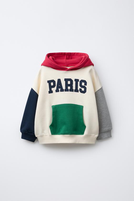 COLOR BLOCK JOGGING SWEATSHIRT Multicolored ZARA United States