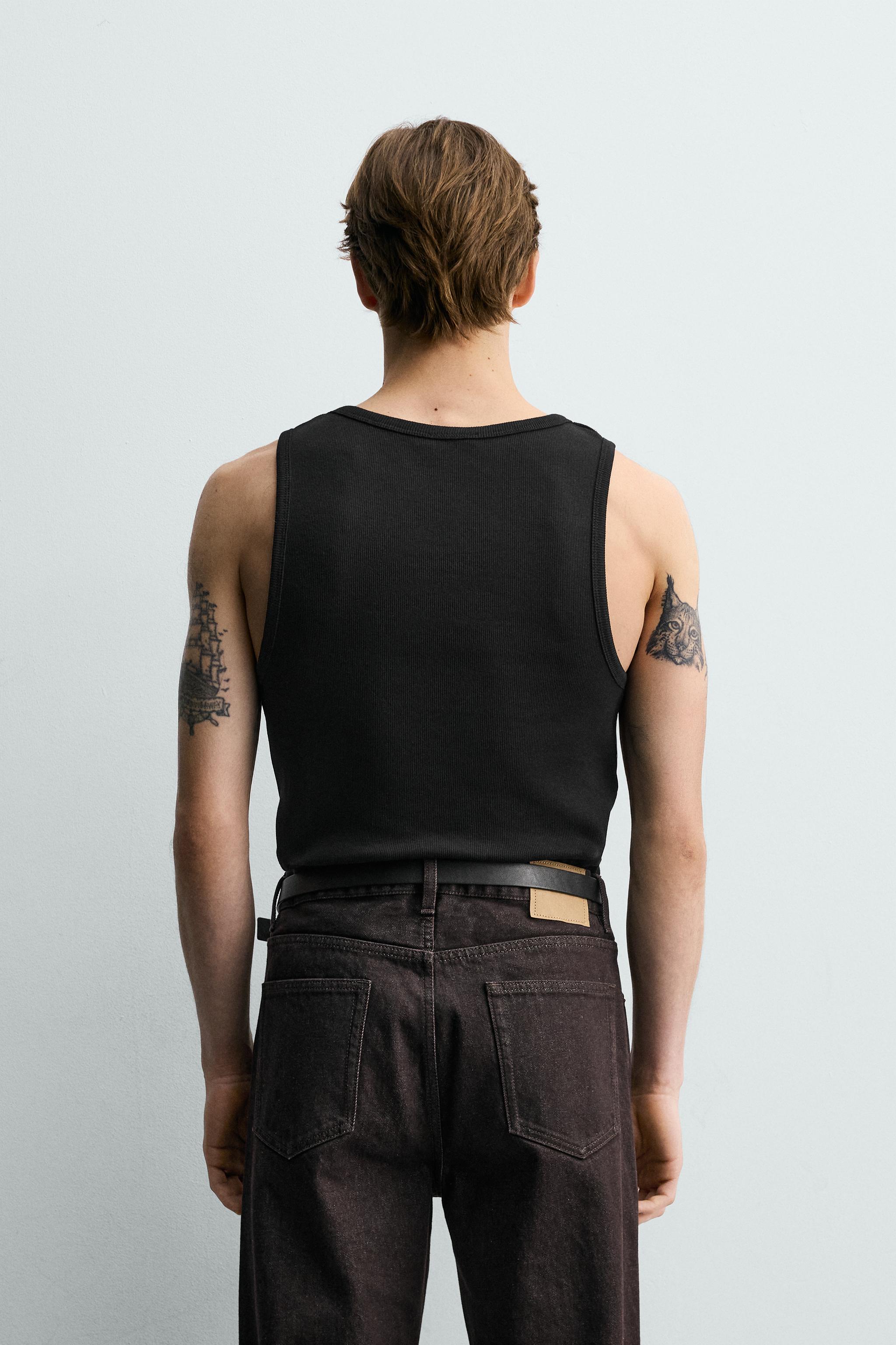 Мужские топы Zara 3-PACK BASIC TANK TOPS — фото 6