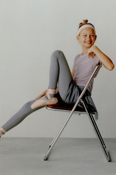 Zara SEAMLESS BALLET LEGGINGS - Gray