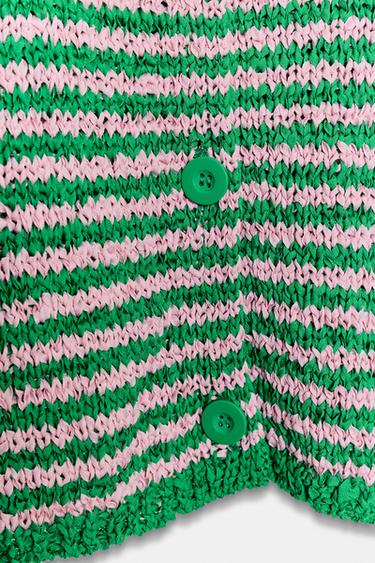 STRIPED KNIT CARDIGAN - Multicoloured by Zara - Image 6