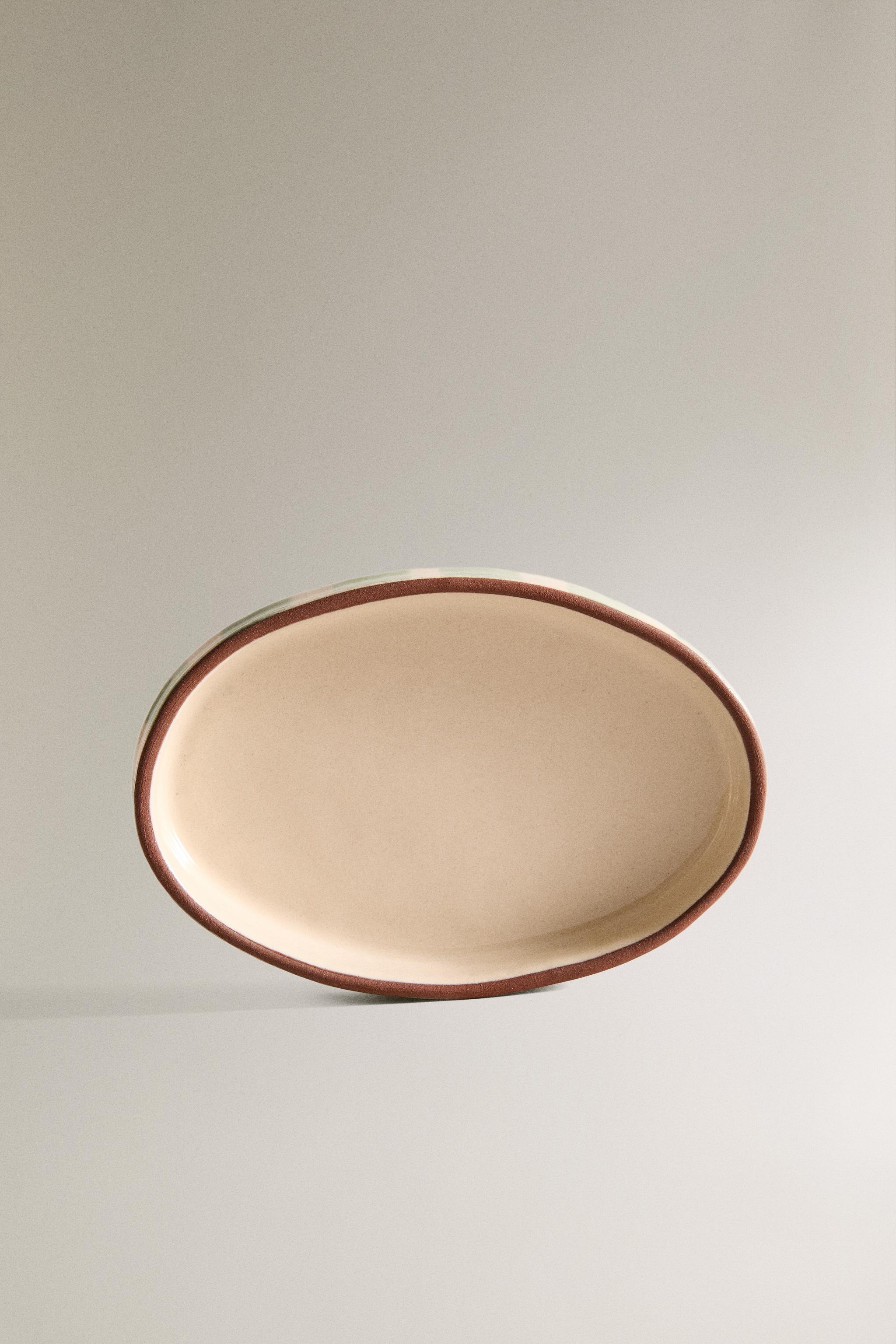 PORTE-SAVON SALLE DE BAIN CÉRAMIQUE RAYURES