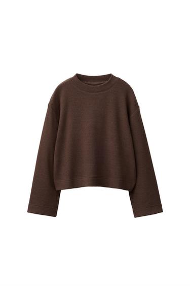 تي شيرت SOFT TOUCH - بني الخاص بـ Zara