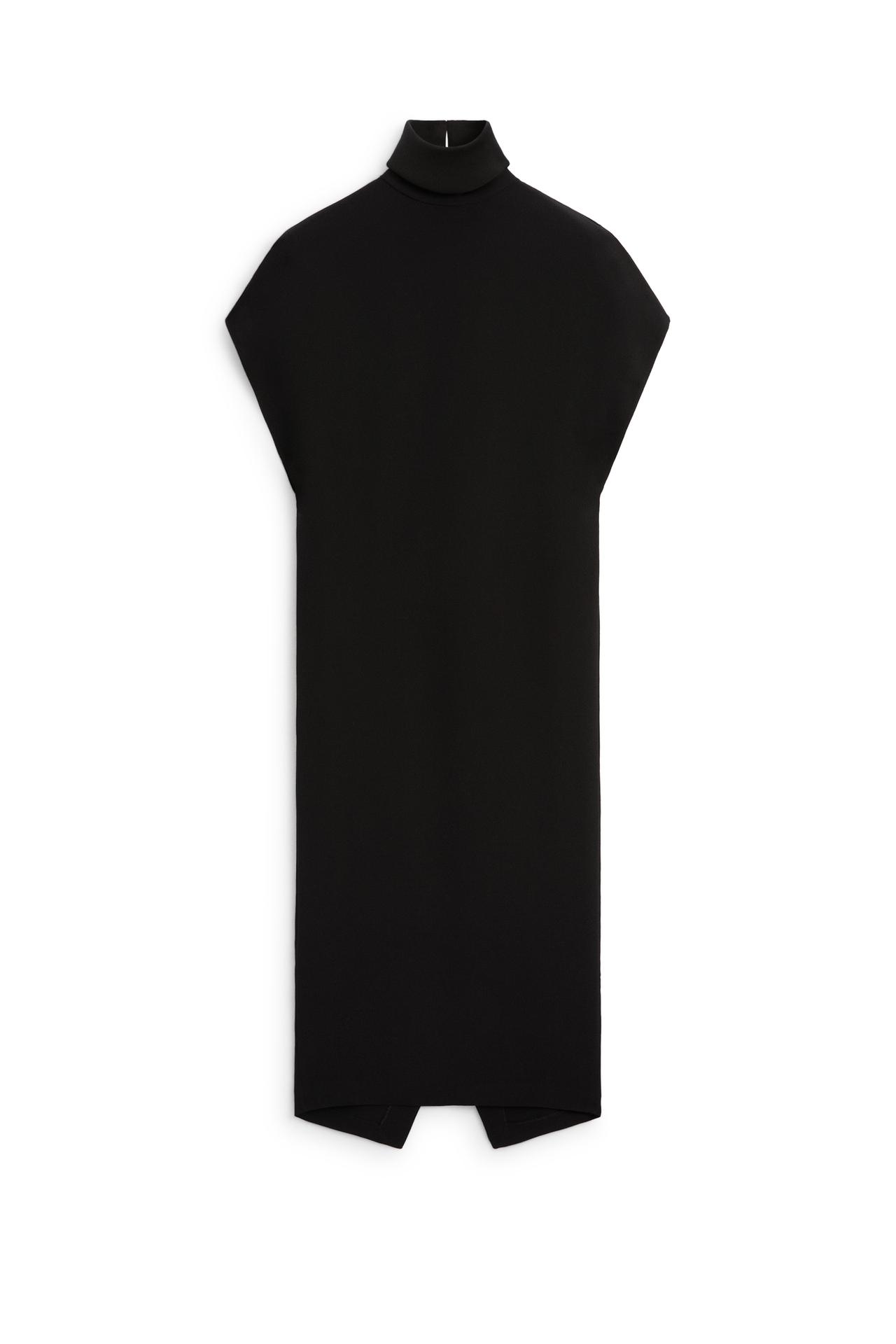 Flowing high neck dress - LIMITED EDITION — Black