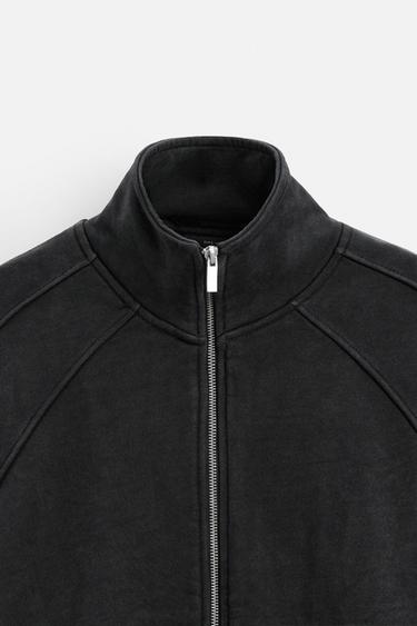 WASHED ZIP-UP JACKET - Dark anthracite de Zara - Image 7