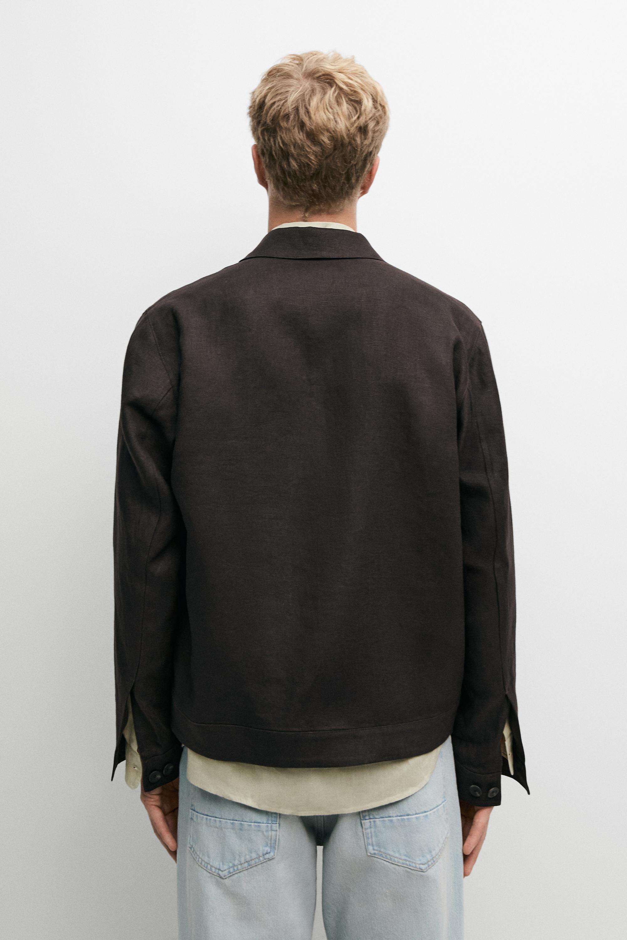 100% linen total look overshirt