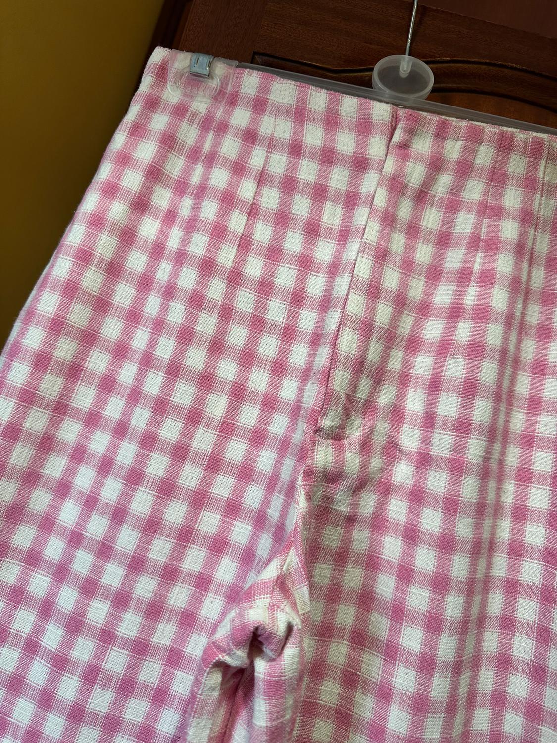 GINGHAM CHECK FULL LENGTH TROUSERS - Image 3