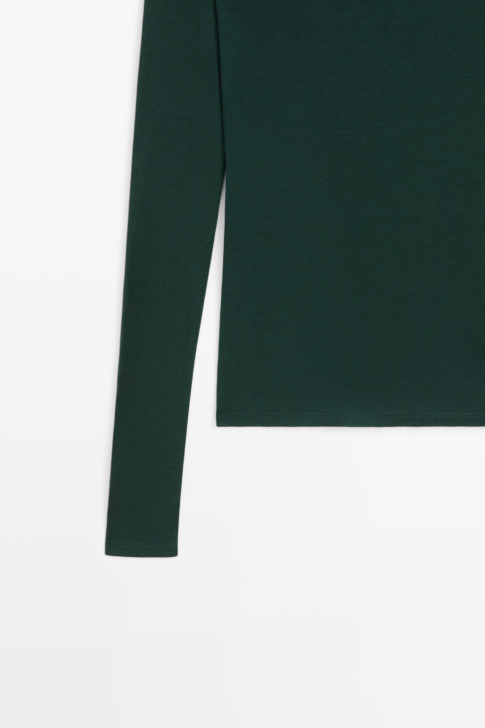 Long sleeve wool-blend T-shirt
