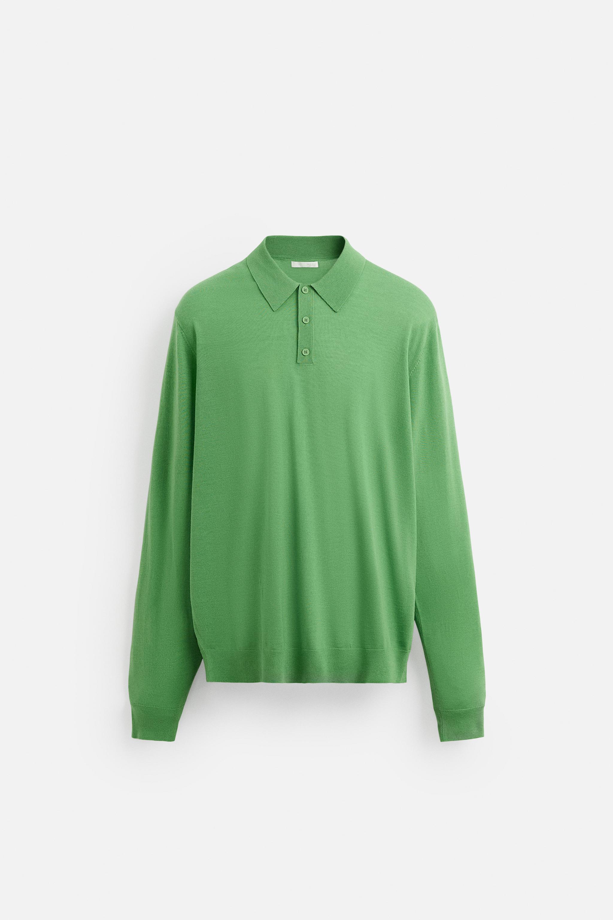 100 Hands x Kirby Allison Dark Green Long Sleeve Knit Polo