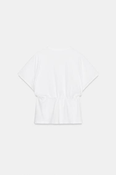HEAVY COTTON T-SHIRT - White by Zara - Image 7