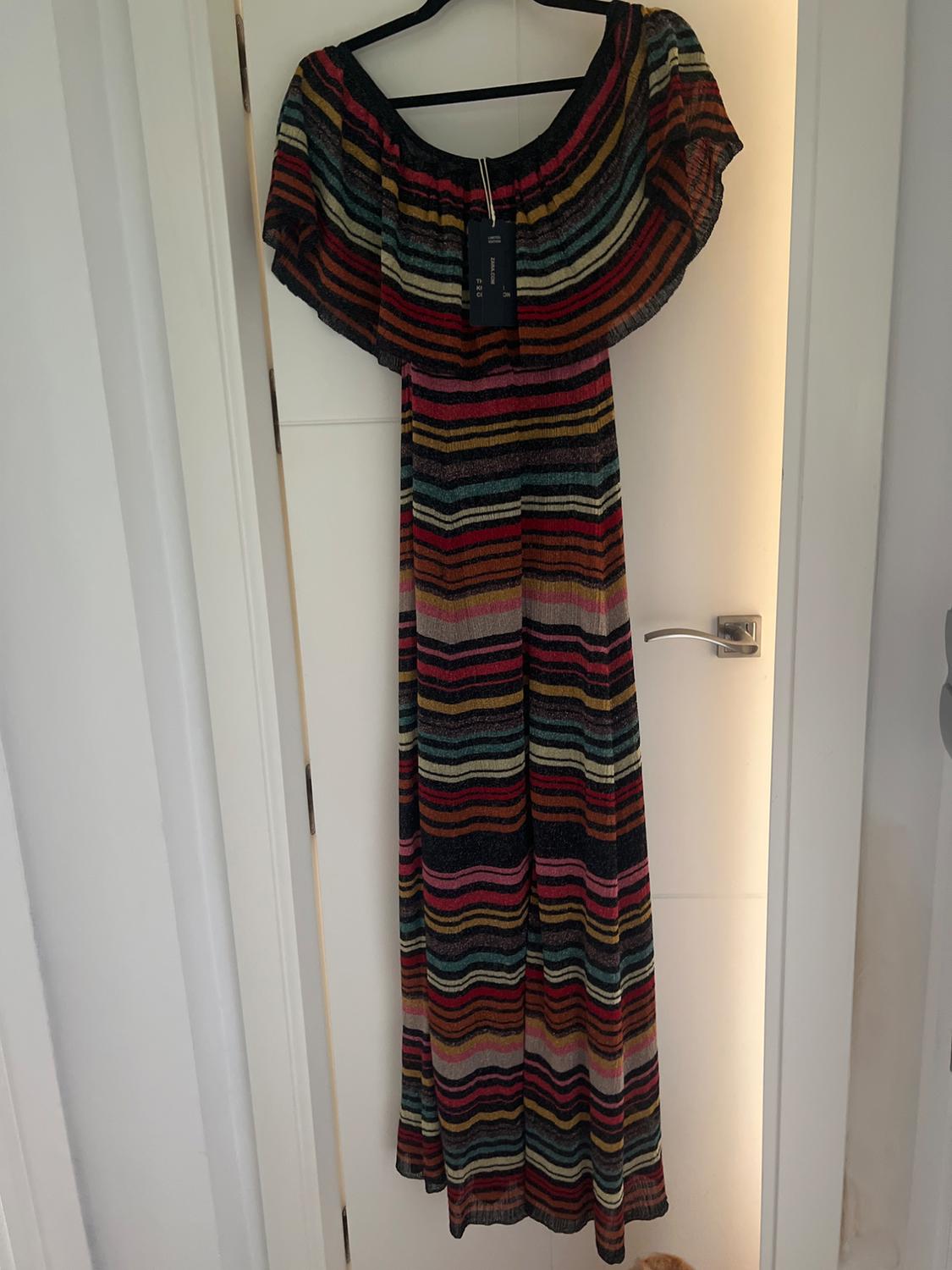 MULTICOLOURED STRIPED DRESS - Image 4