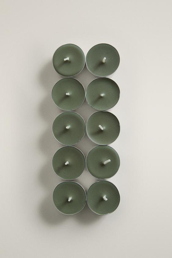 Zara 10-Piece BASILICUM Tealight Candle Pack - 薄菏色 - 圖片 0