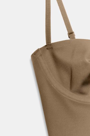 BODY LINGERIE EN POLYAMIDE - Camel foncé de Zara - Image 6