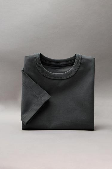 CAMISETA BÁSICA HEAVY WEIGHT - Gris antracita de Zara