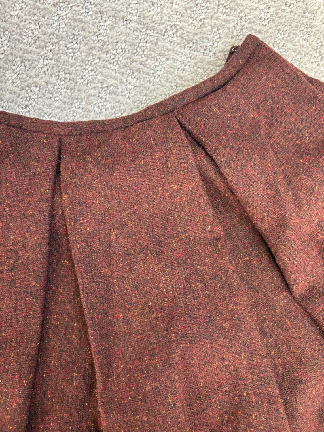 PLEATED WOOLLOOK SKIRT - Image 3