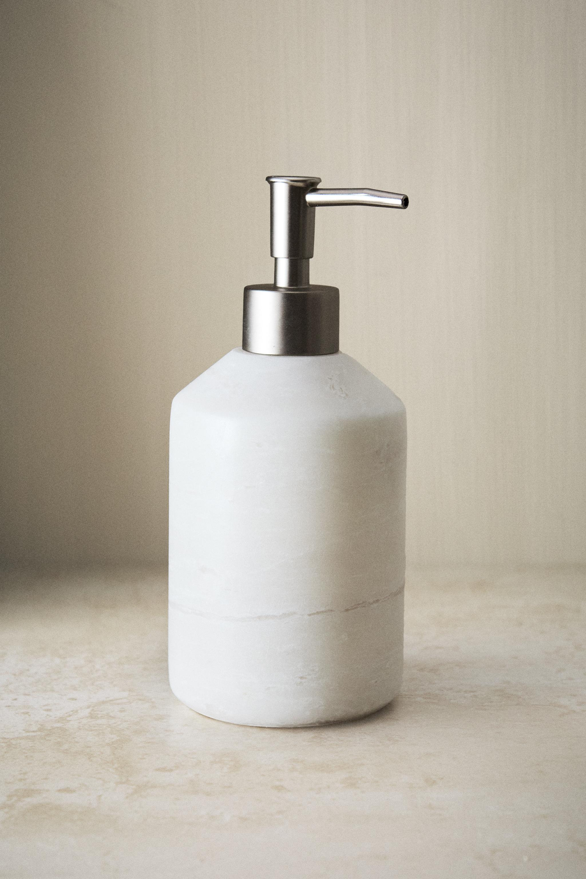 DISTRIBUTEUR SAVON MARBRE BLANC