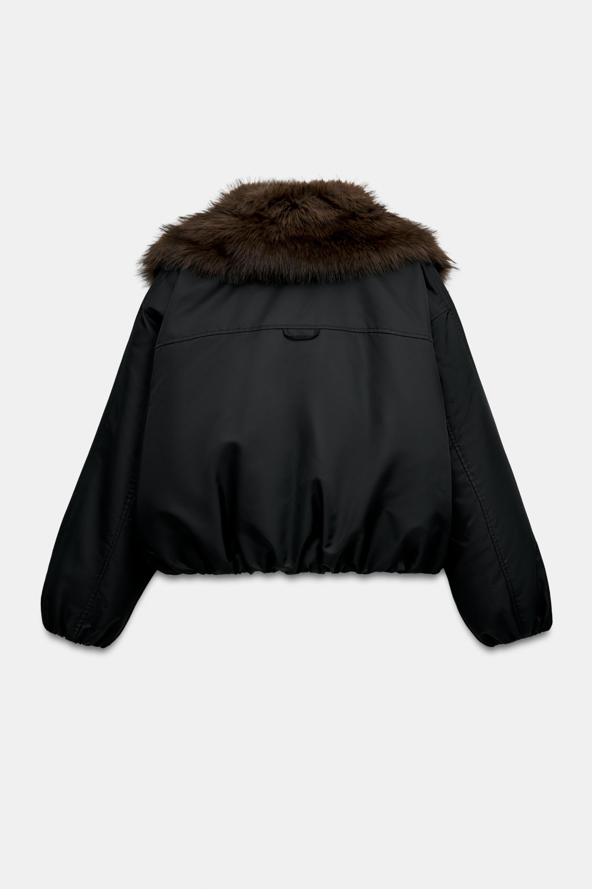 BOMBER COL EFFET FOURRURE ZW COLLECTION