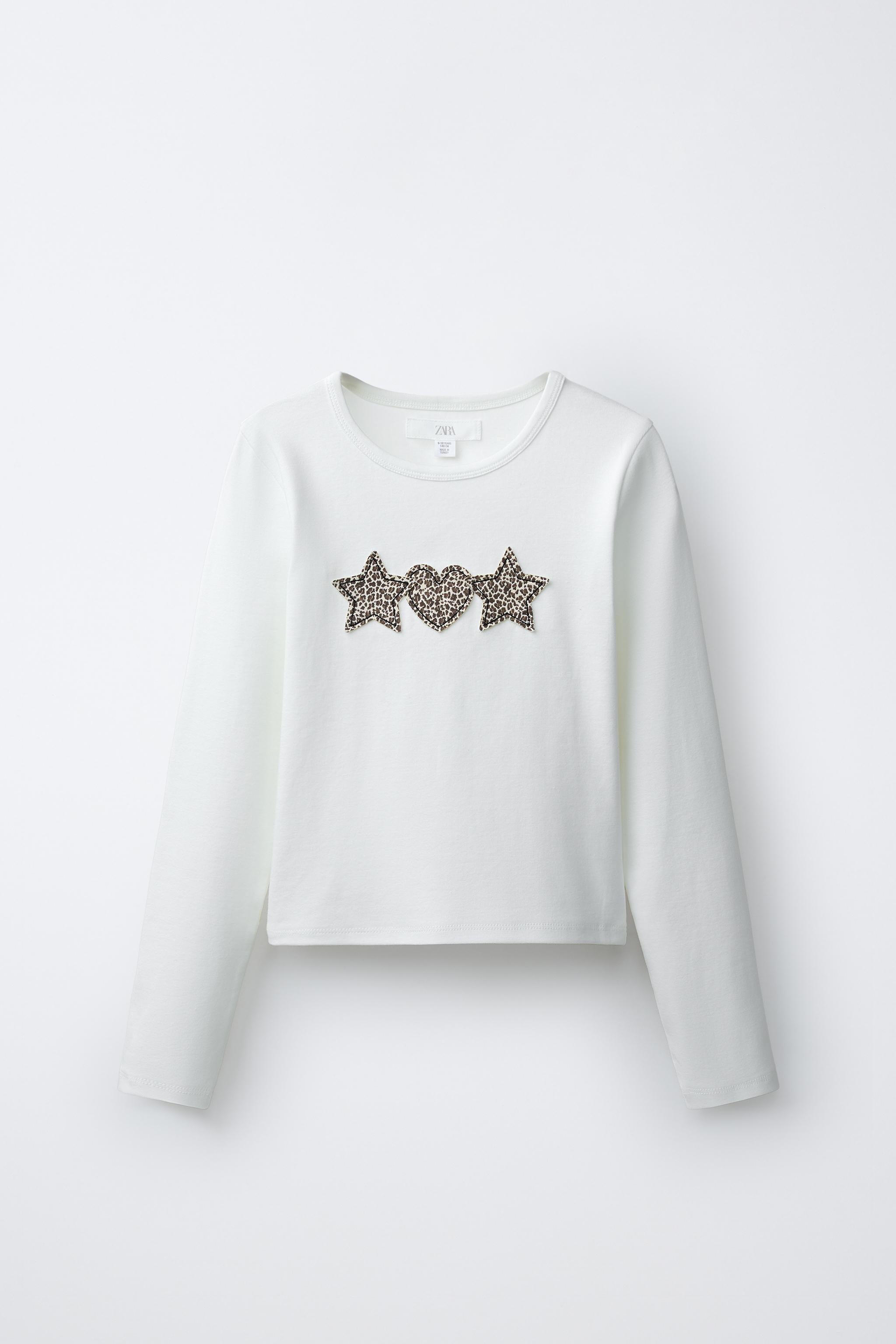 ANIMAL PRINT PATCH T-SHIRT - Oyster-white | ZARA South Africa