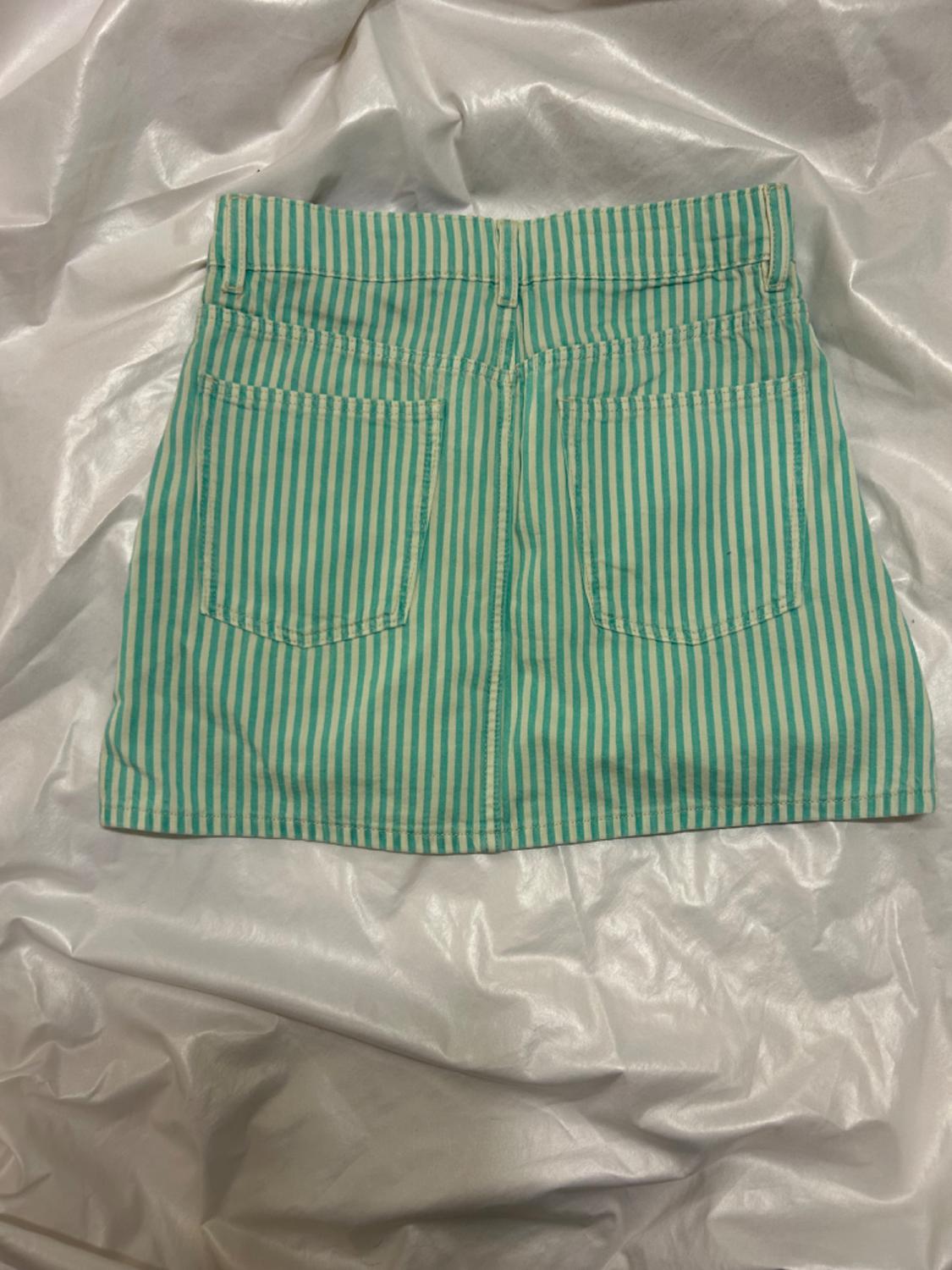 STRIPED DENIM SKIRT - Image 2
