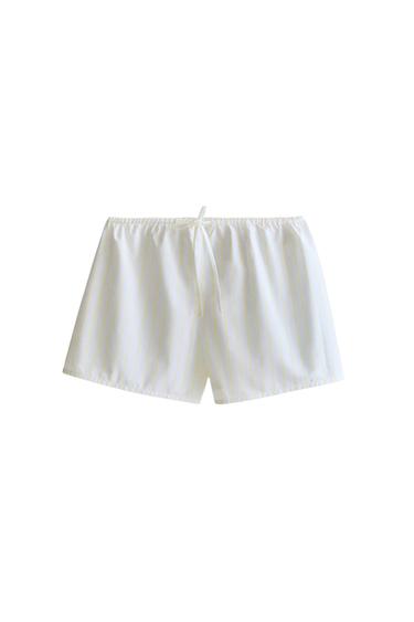 STRIPED SHORTS - أصفر الخاص بـ Zara