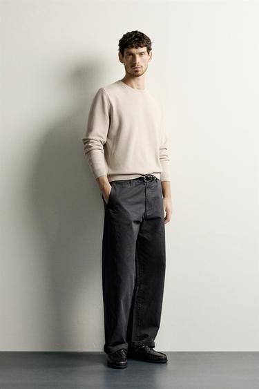 COTTON REGULAR FIT JUMPER - Grey green by Zara - Image 0