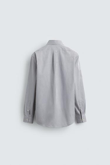CHEMISE REGULAR FIT CARREAUX - brun de Zara - Image 6
