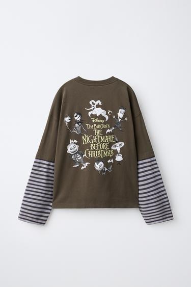 Zara THE NIGHTMARE BEFORE CHRISTMAS © DISNEY DOUBLE-SLEEVE T-SHIRT - Anthracite grey