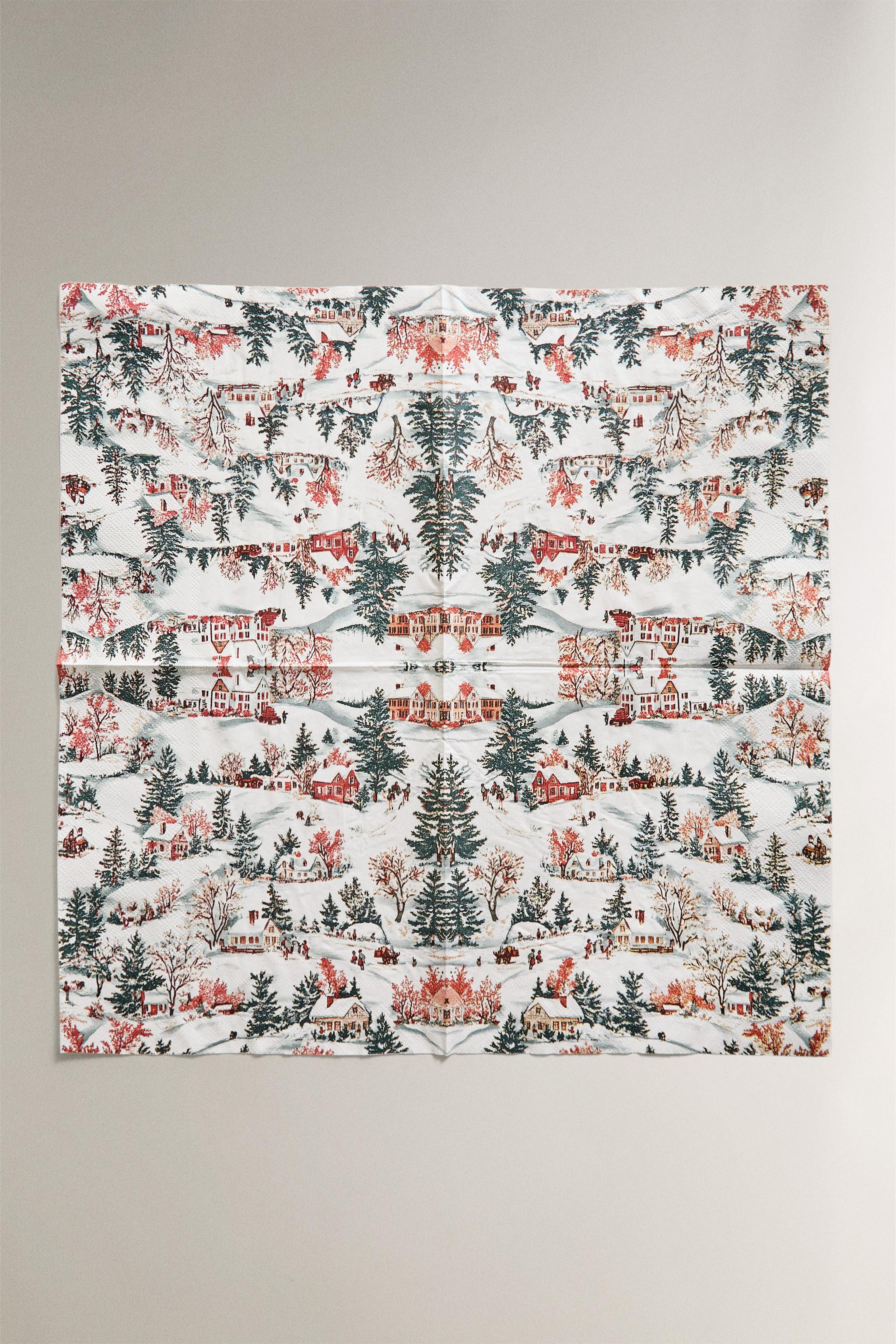 SET OF CHRISTMAS VILLAGE PAPER NAPKINS (SET OF 20)