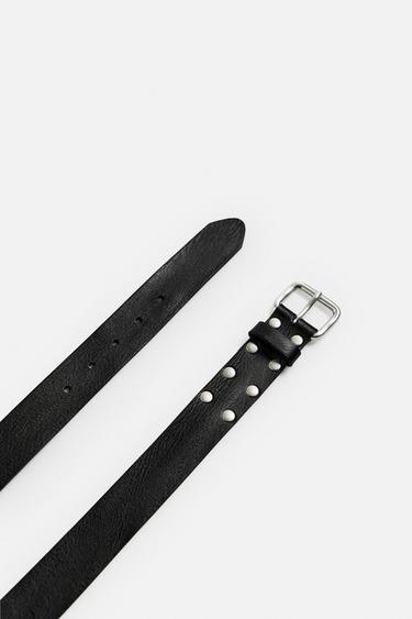 CEINTURE EN CUIR CLOUS - Noir de Zara - Image 2