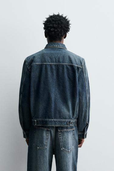 VESTE EN DENIM À PLIS - Bleu moyen de Zara - Image 2