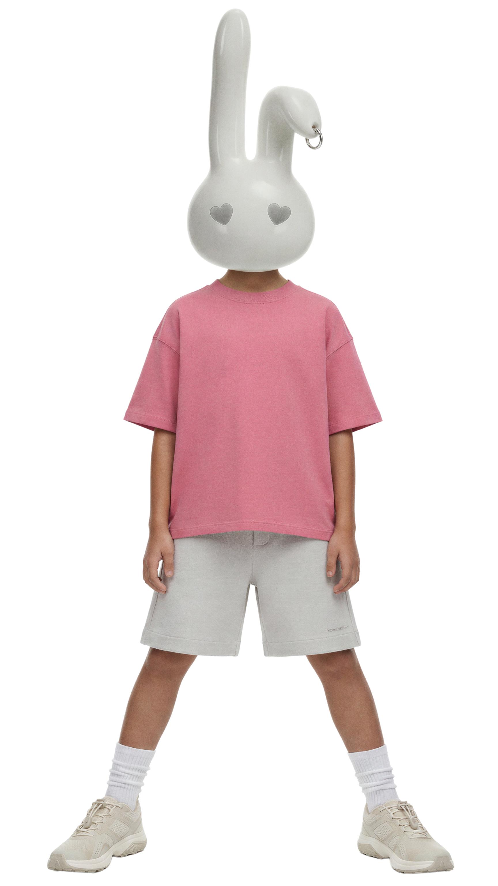 PLAIN T-SHIRT — Faded pink