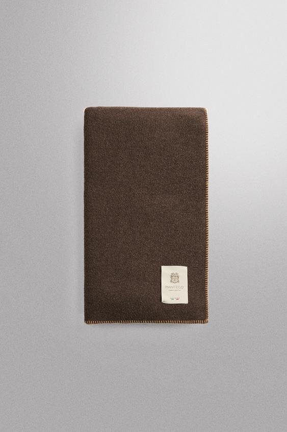 COUVERTURE POLAIRE MANTECO® MÉLANGE LAINE - Marron de Zara - Image 0