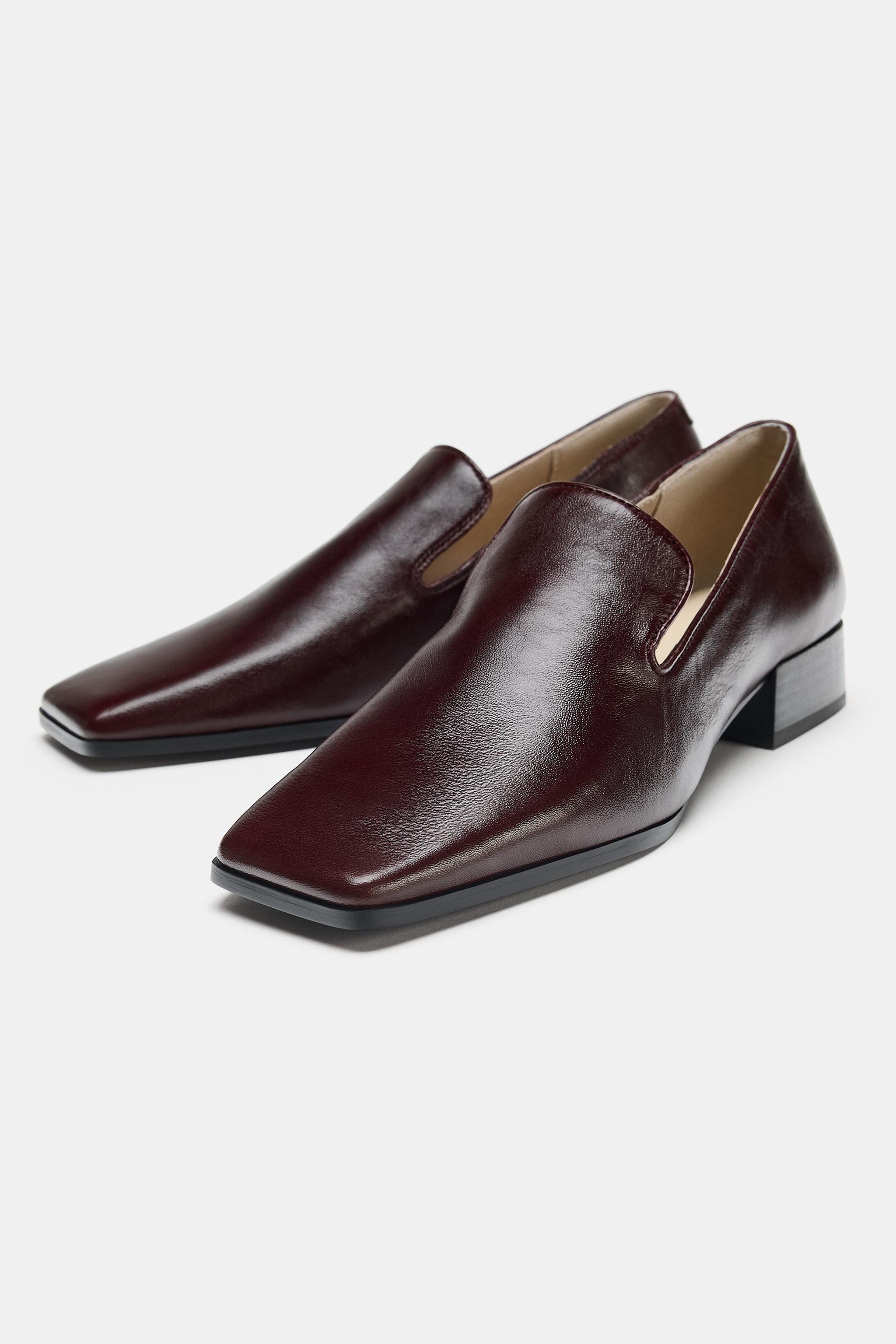 Zara LIMITED EDITION DERİ TOPUKLU MOKASEN görsel 4