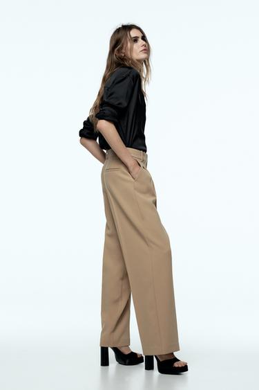 PANTALON À PINCES - Camel moyen de Zara - Image 2