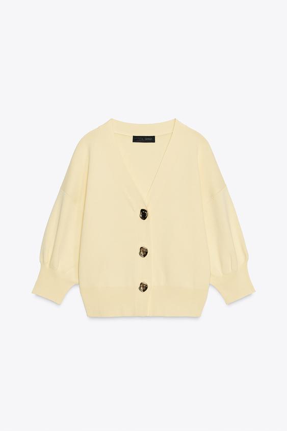 FRENCH SLEEVE KNIT CARDIGAN