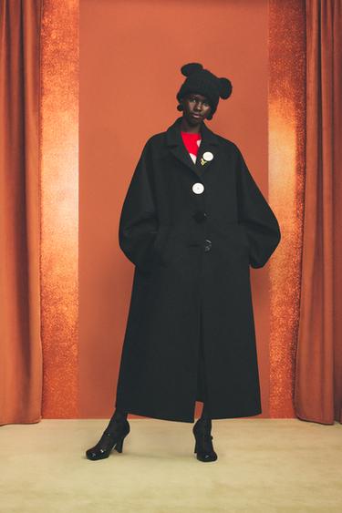 ÁO KHOÁC DÁNG DÀI OVERSIZE HARRY LAMBERT FOR ZARA X DISNEY - Màu đen từ Zara - Hình ảnh 0