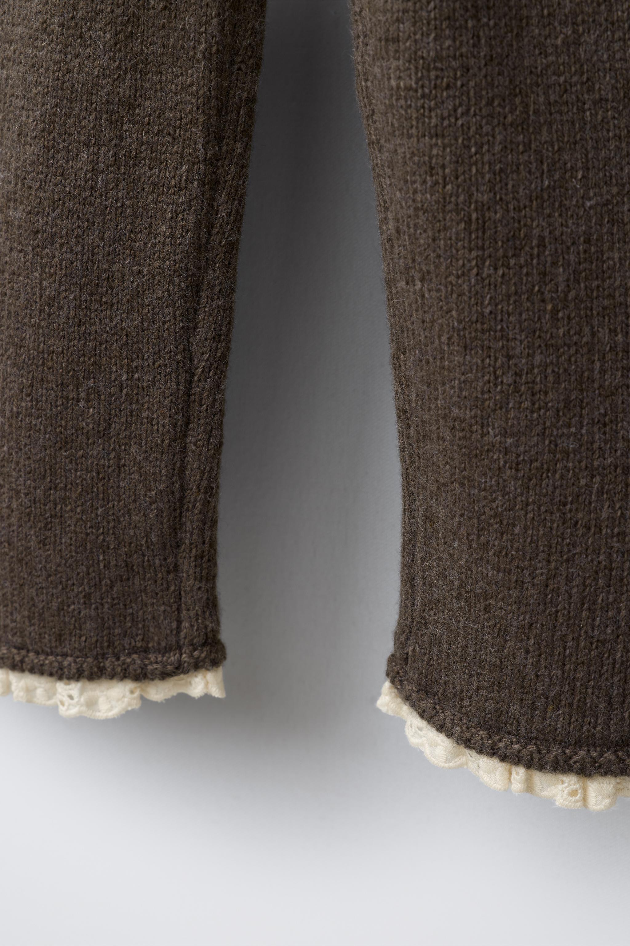 LACE TRIM KNIT CULOTTES