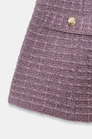 STRETCH TEXTURED TOP - Purple by Zara - Image 8
