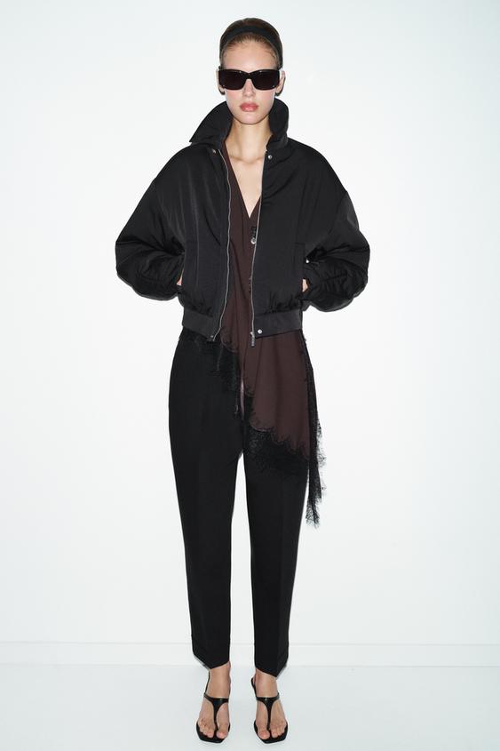 PLEATED PANTS WITH CUFFED HEM