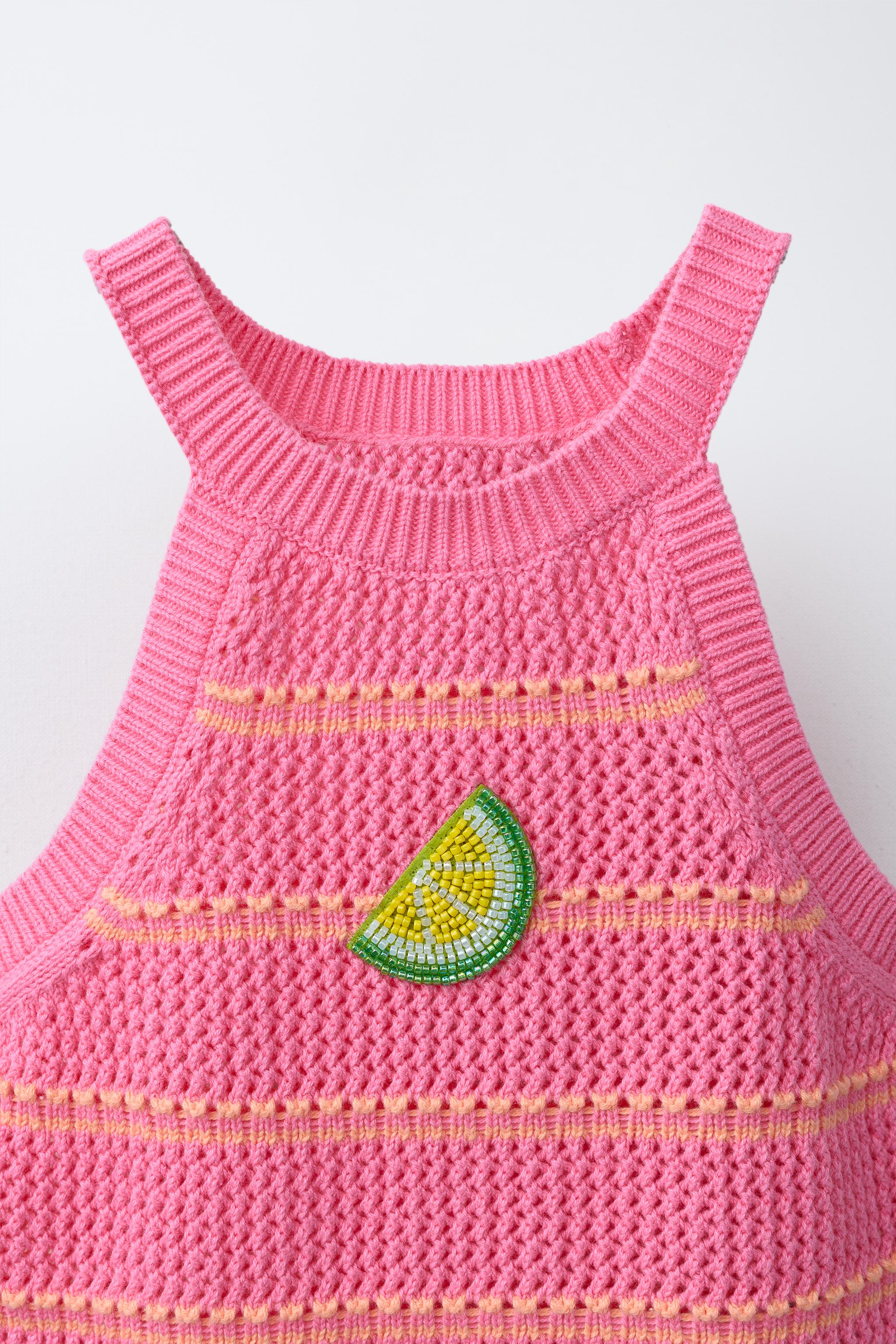 LEMON CROCHET KNIT TOP
