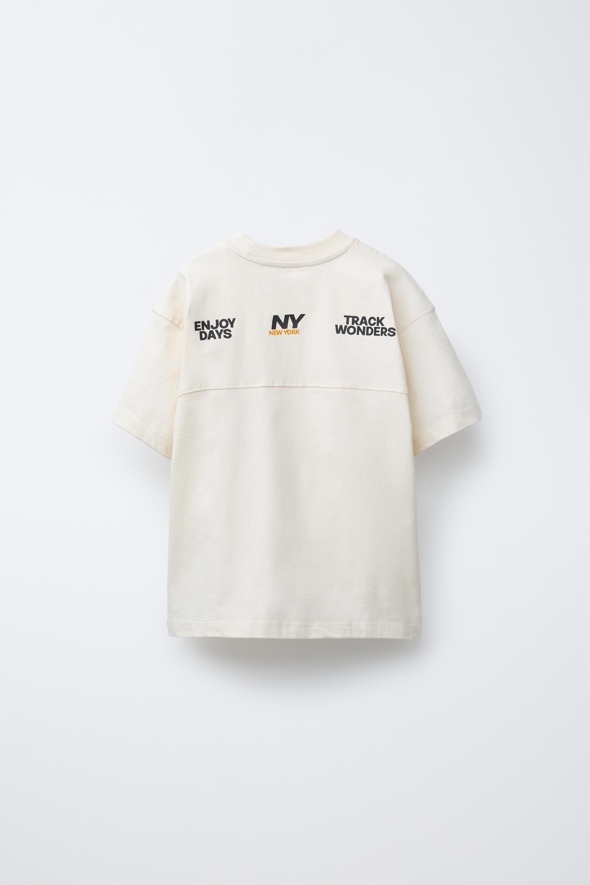 直営店に限定 テキストプリントTシャツ 日本 / Japan ZARA | オフホワイト - Tシャツ(半袖+袖なし)