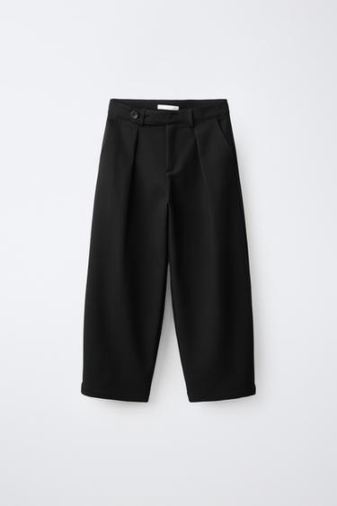 CRISS-CROSS WAIST PANTS — Black 1