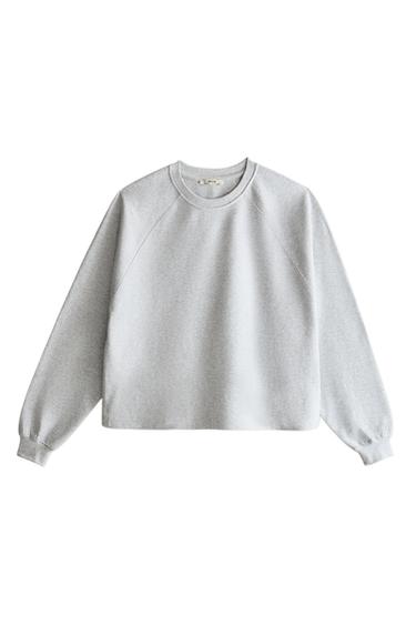 MOLETOM DE ALGODÃO - Cinzento da Zara