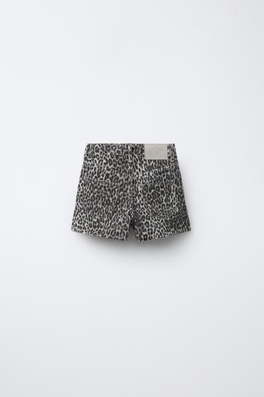 ANIMAL PRINT BERMUDA SKORT - Brown by Zara - Image 1