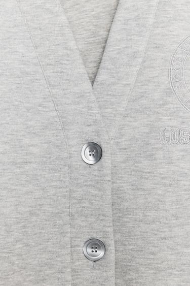 EMBROIDERED BOMBER JACKET - Grey by Zara - Image 4
