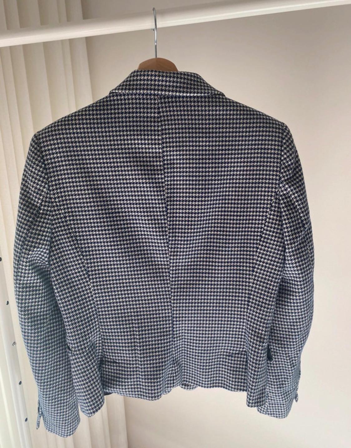 BLAZER PATA DE GALLO AZUL MARINO Y BLANCO - Image 3