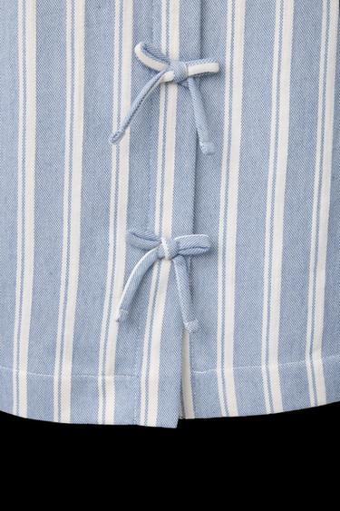 T-Shirt mit Schleifenmuster - Blau von Zara