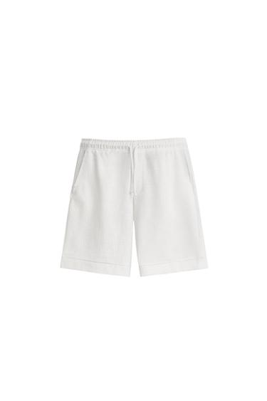 TEXTURED JACQUARD BERMUDA SHORTS