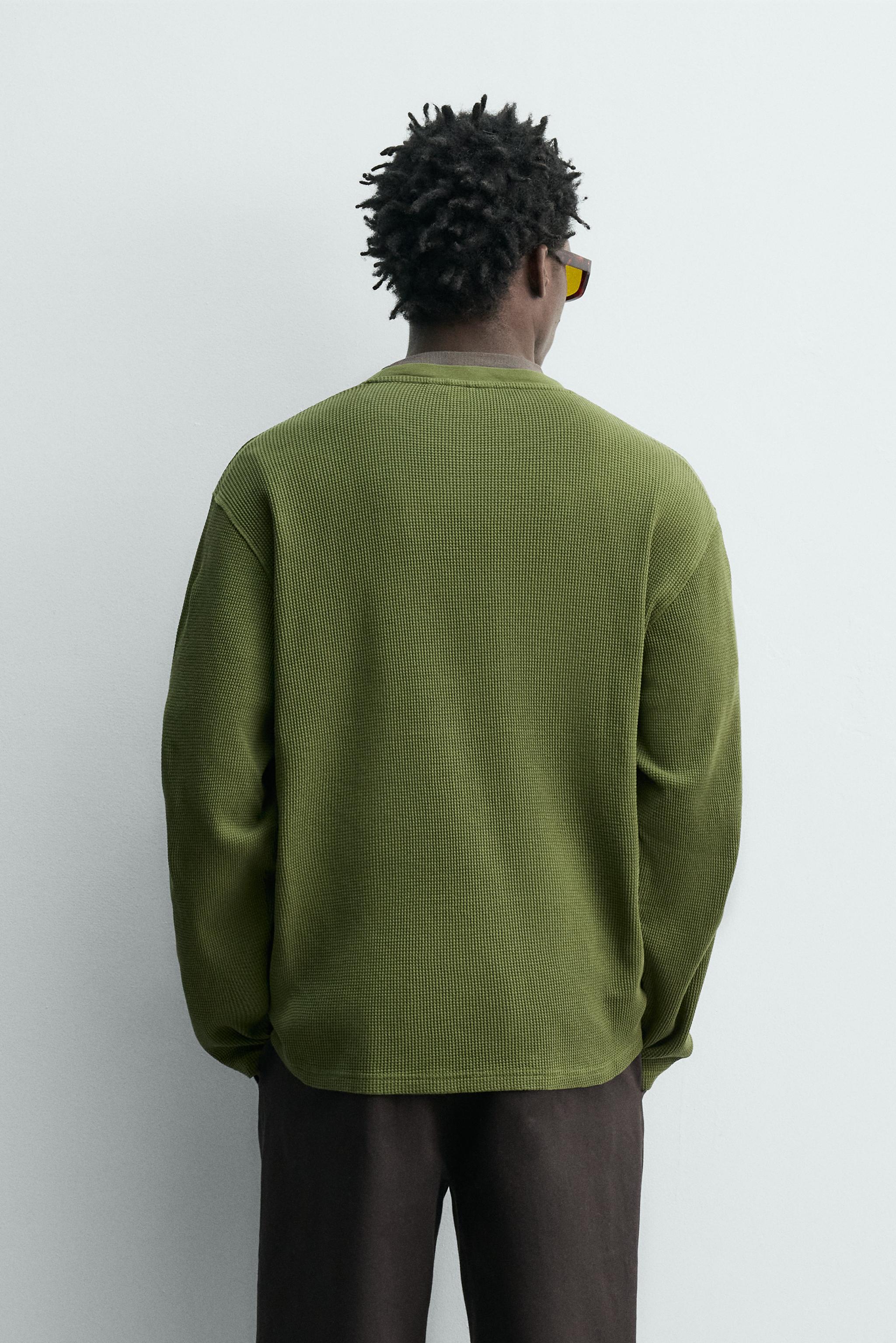 WAFFLE KNIT TEXTURED T-SHIRT