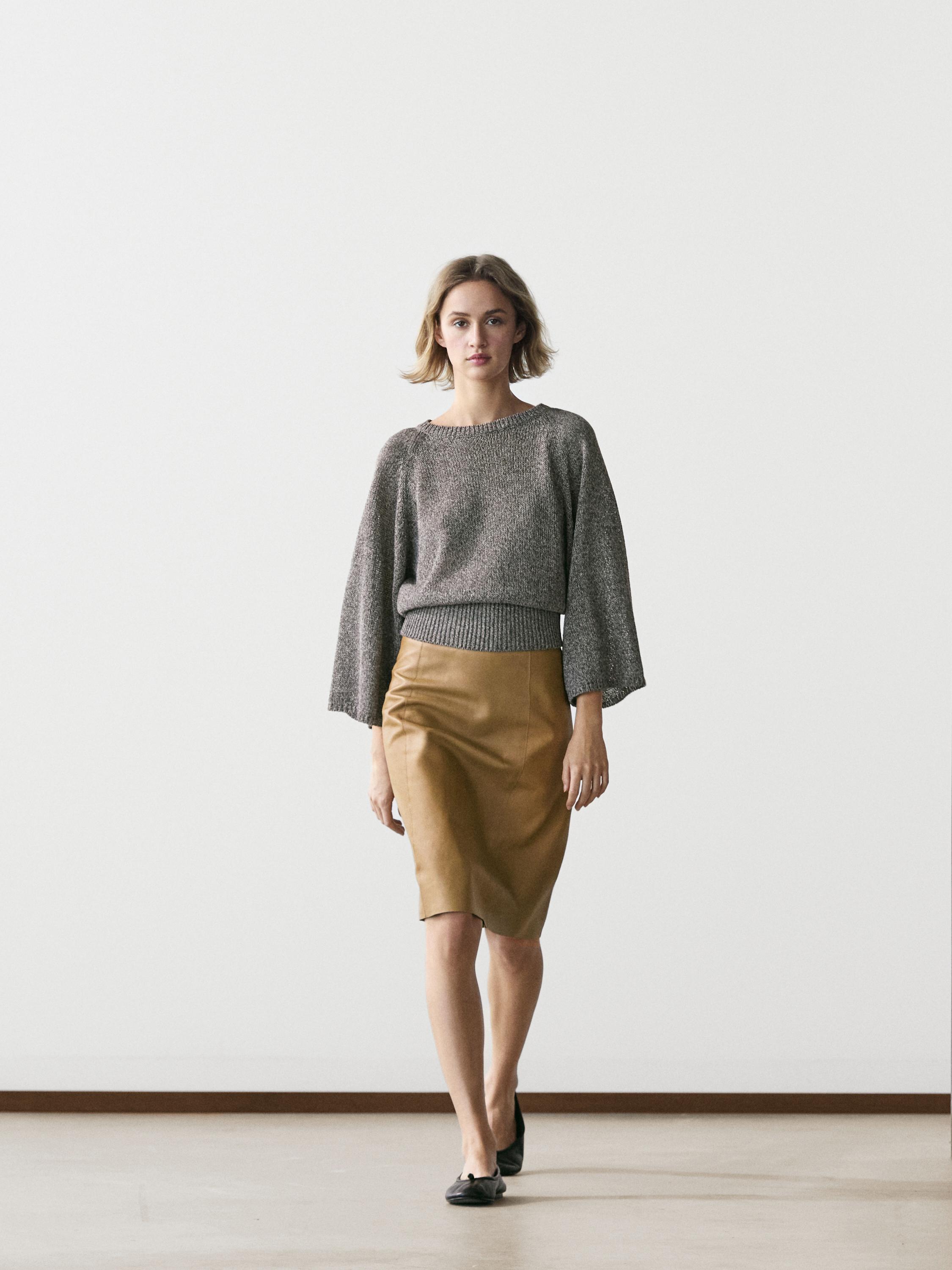 Pull en maille de coton mélang